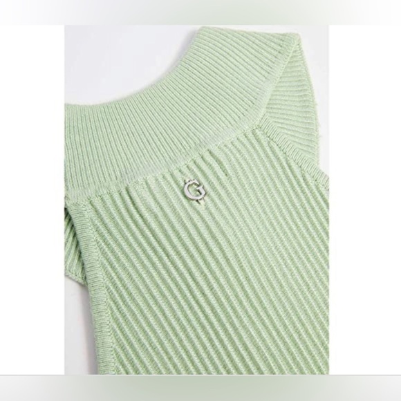 GUESS Eco Janice mint green sweater knit sleeveless halter Dress size medium new - Picture 7 of 7